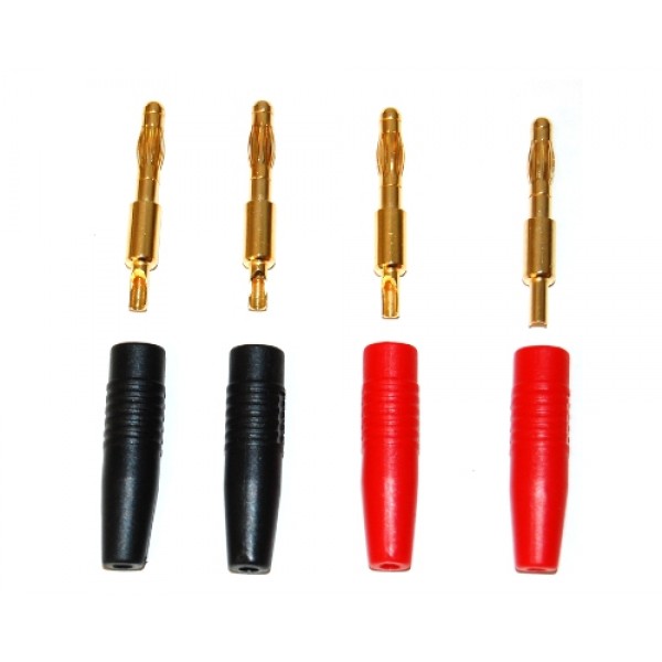 4MM Banana Plug/Charge Plug (solder type) (2 pair/bag) [4MM-CHR-PL]
